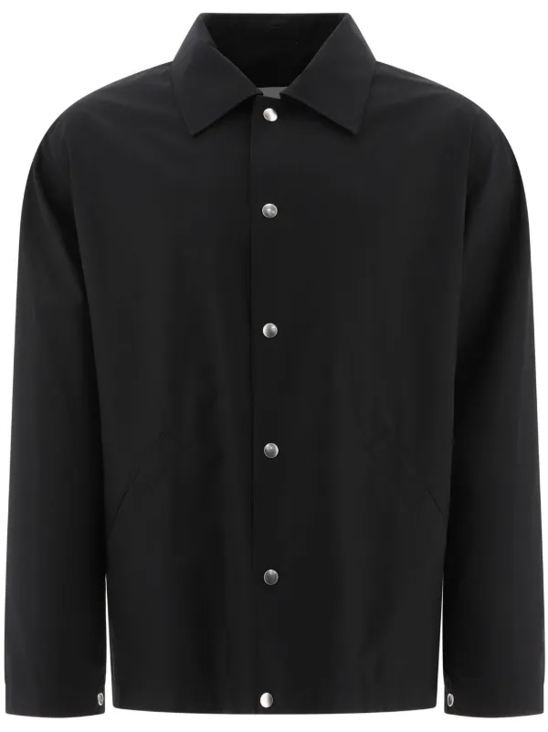 【JIL SANDER】コットン ロゴ ジャケット Black 送料関税込 Jil Sander ロゴ ジャケット | ブラック | FARFETCH JP