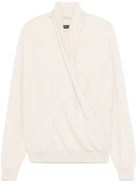 Frenckenberger crossover-neck sweater