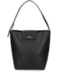 Calvin Klein monogram-logo bucket bag - Black