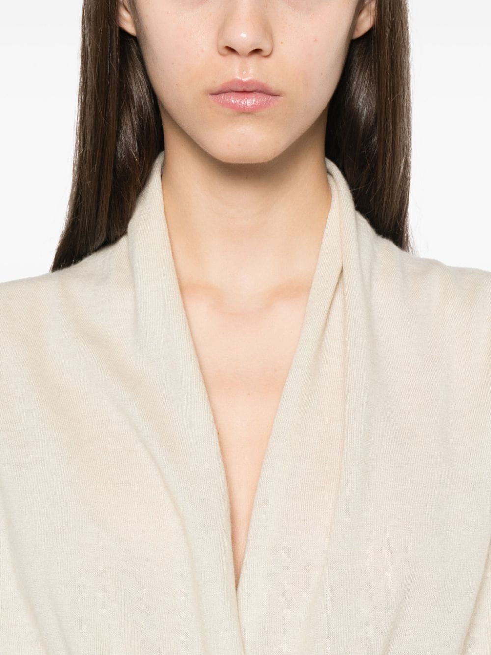 Shop Frenckenberger Crossover-neck Top In Neutrals