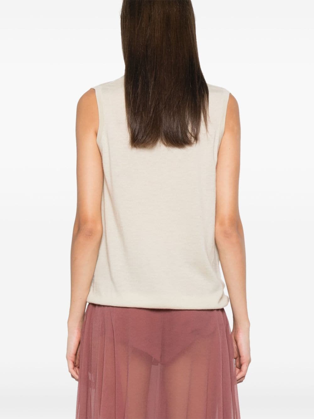 Shop Frenckenberger Crossover-neck Top In Neutrals