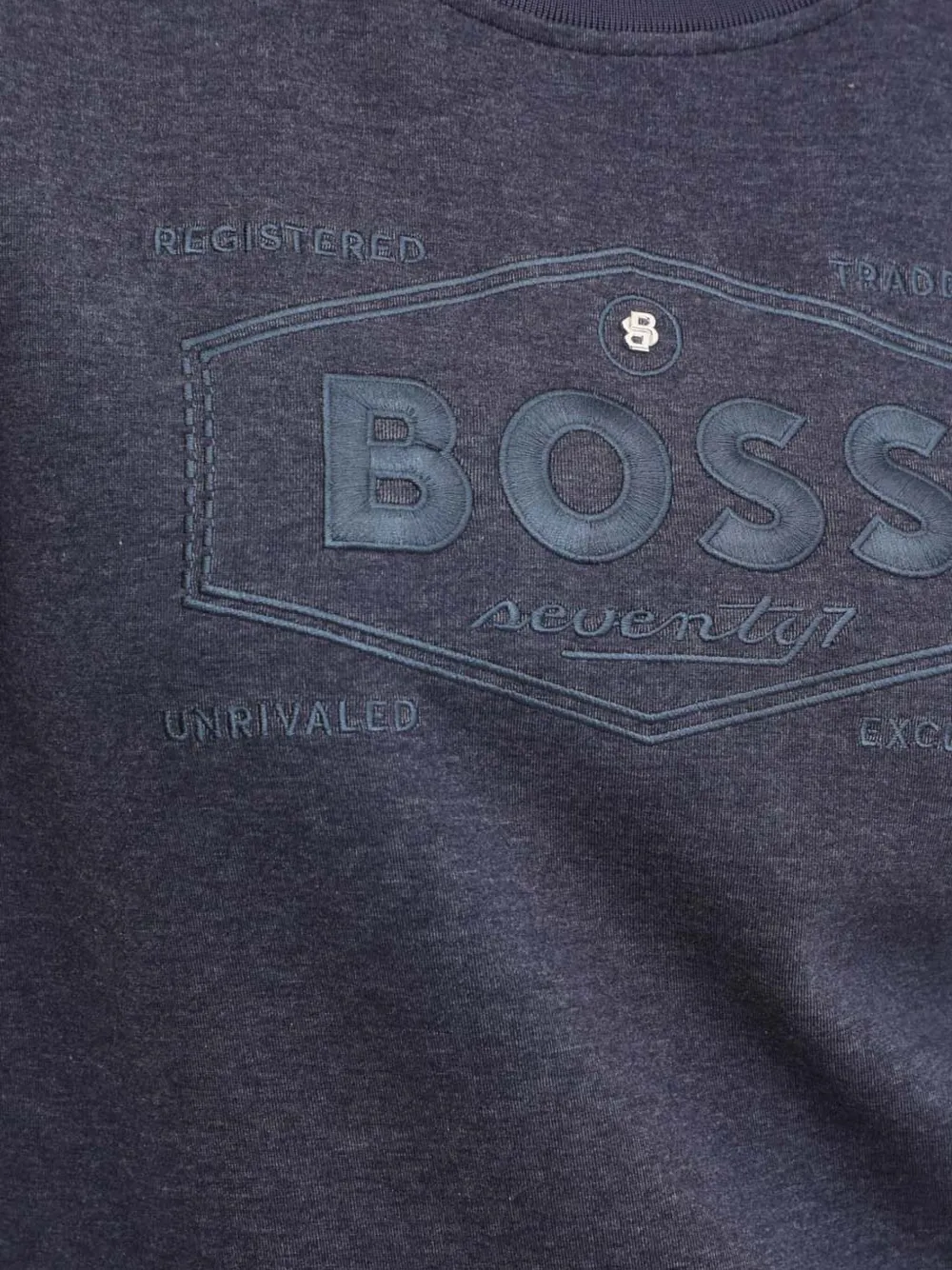 BOSS Sweater met geborduurd logo Blauw