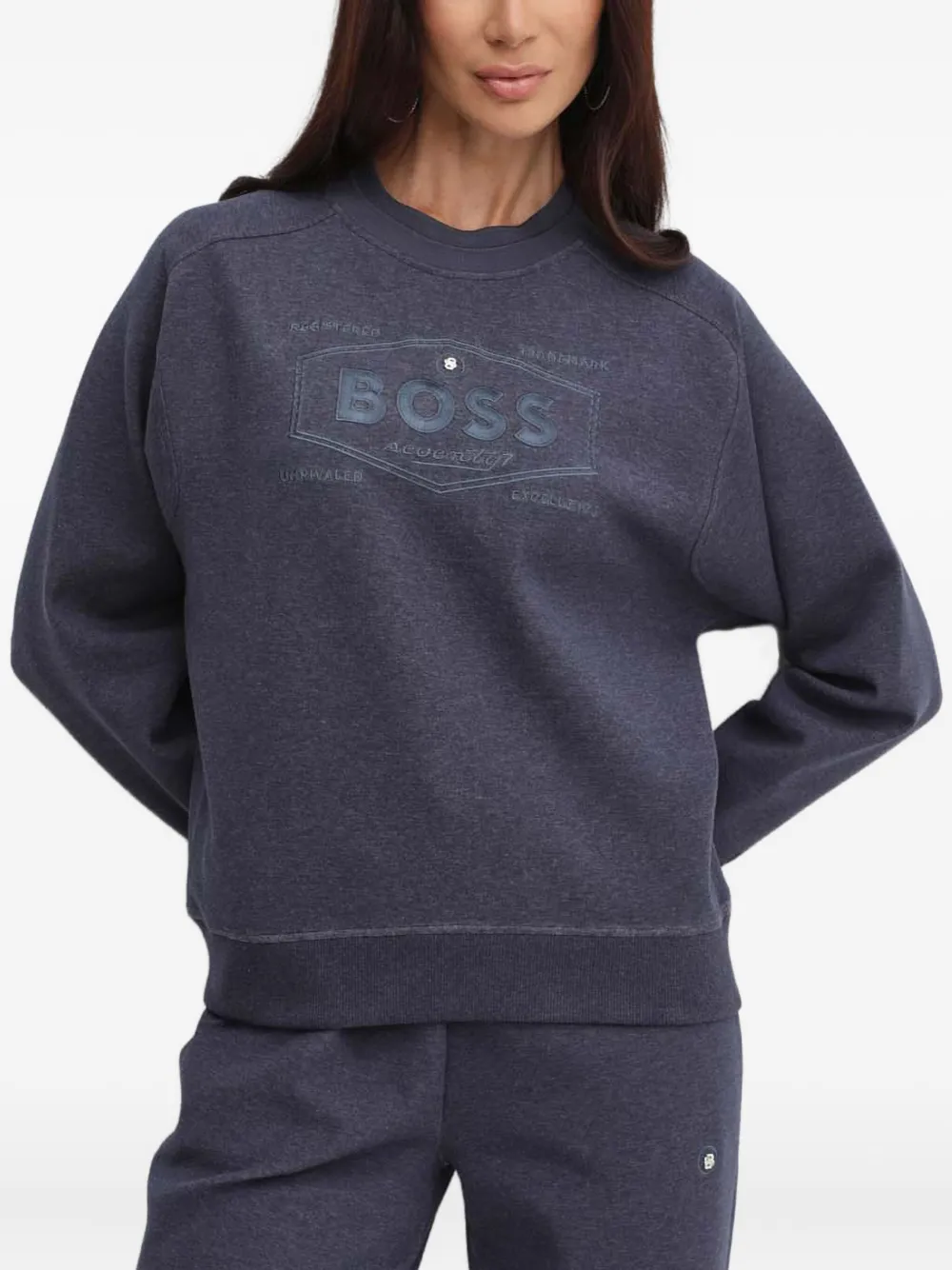 BOSS embroidered-logo sweatshirt | Blue | Image 1