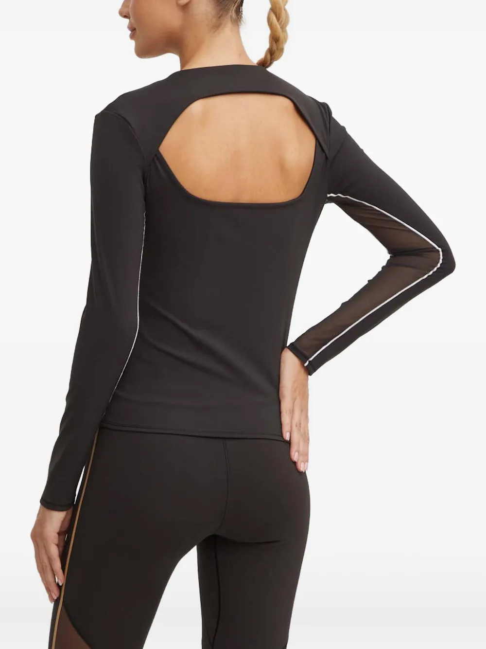 Hugo Boss Mesh-panel T-shirt In Black