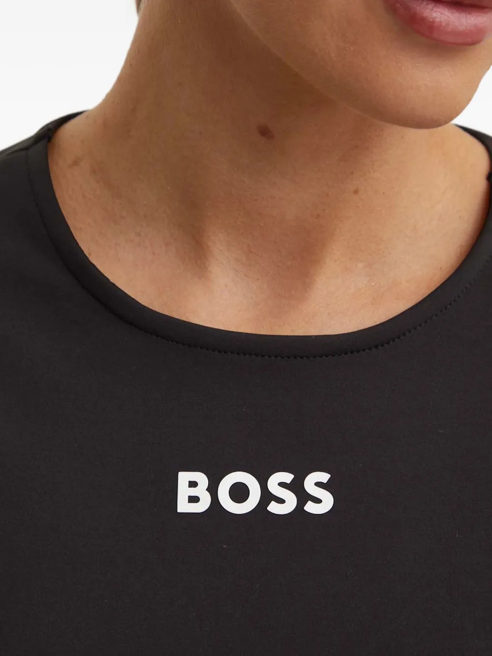 Hugo Boss Mesh-panel T-shirt In Black