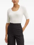 BOSS ribbed scoop-neck T-shirt - White