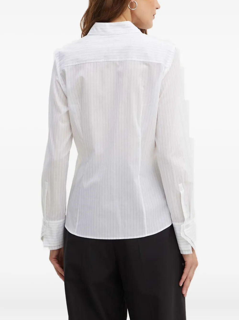 Hugo Boss Striped Long-sleeve Shirt In White