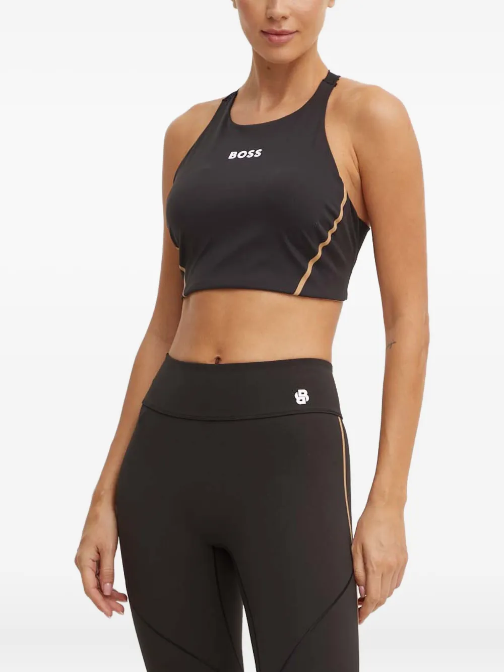 BOSS Top con logo - Nero