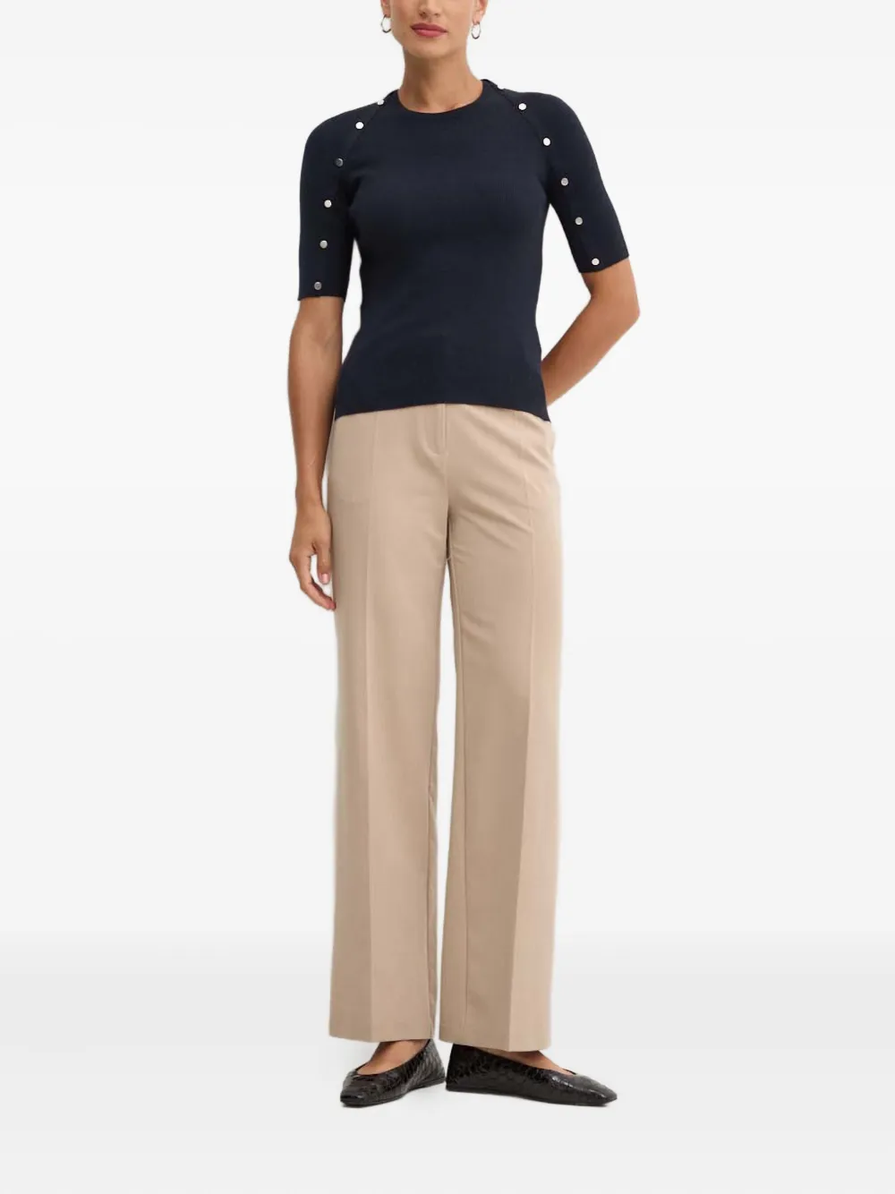 BOSS ribbed-knit button-detail sweater | Knitted Sweaters | Image 2