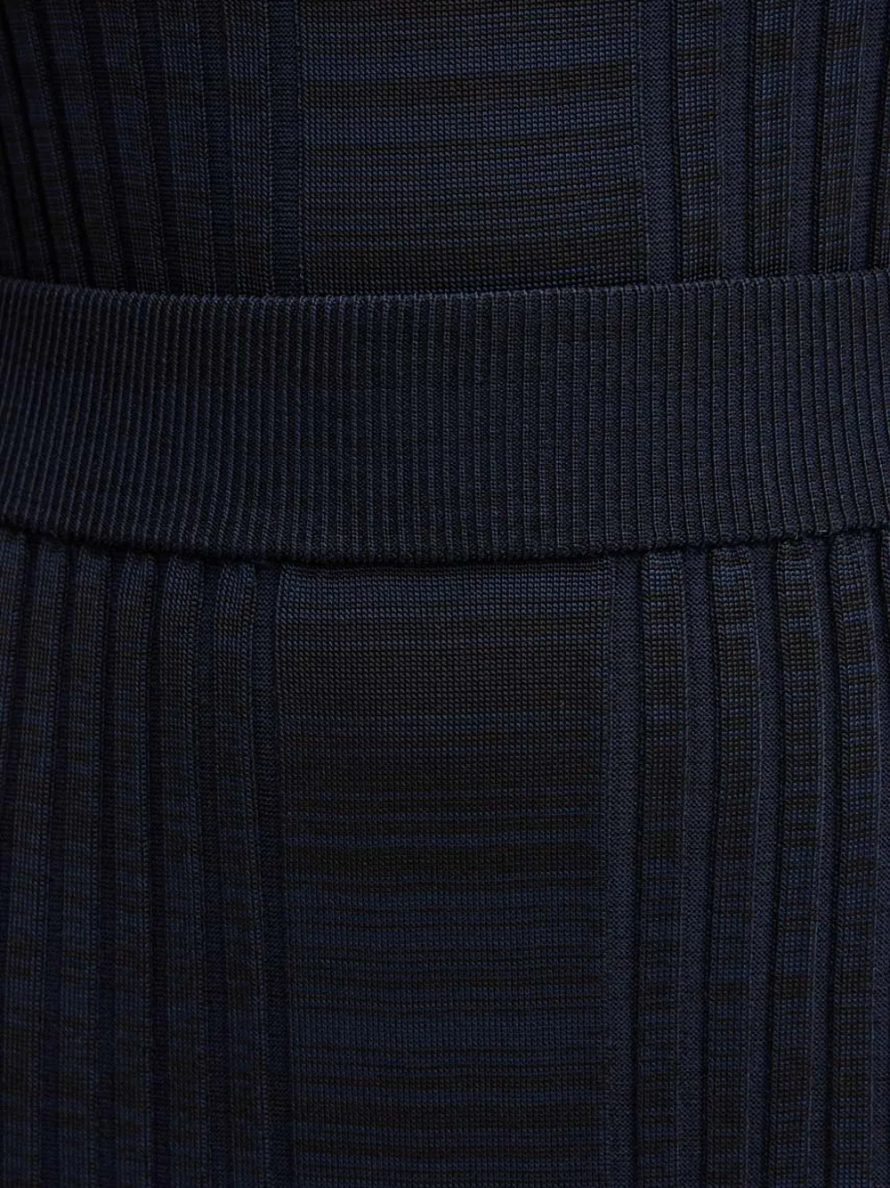 Hugo Boss Ribbed-knit Midi Skirt In Blue