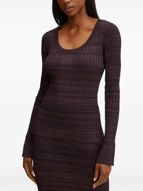 BOSS ribbed-knit midi dress