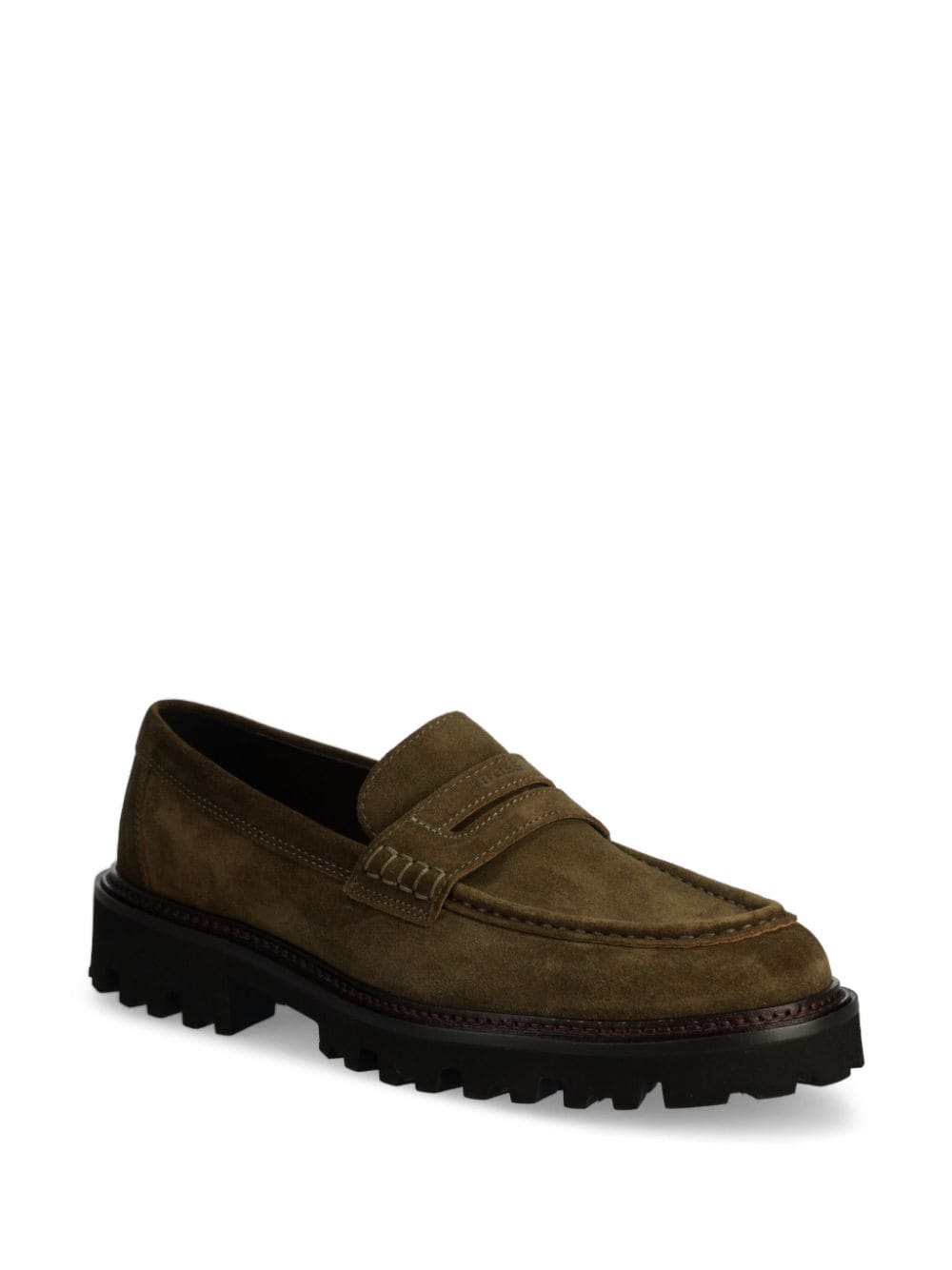 BOSS Suède loafers - Groen