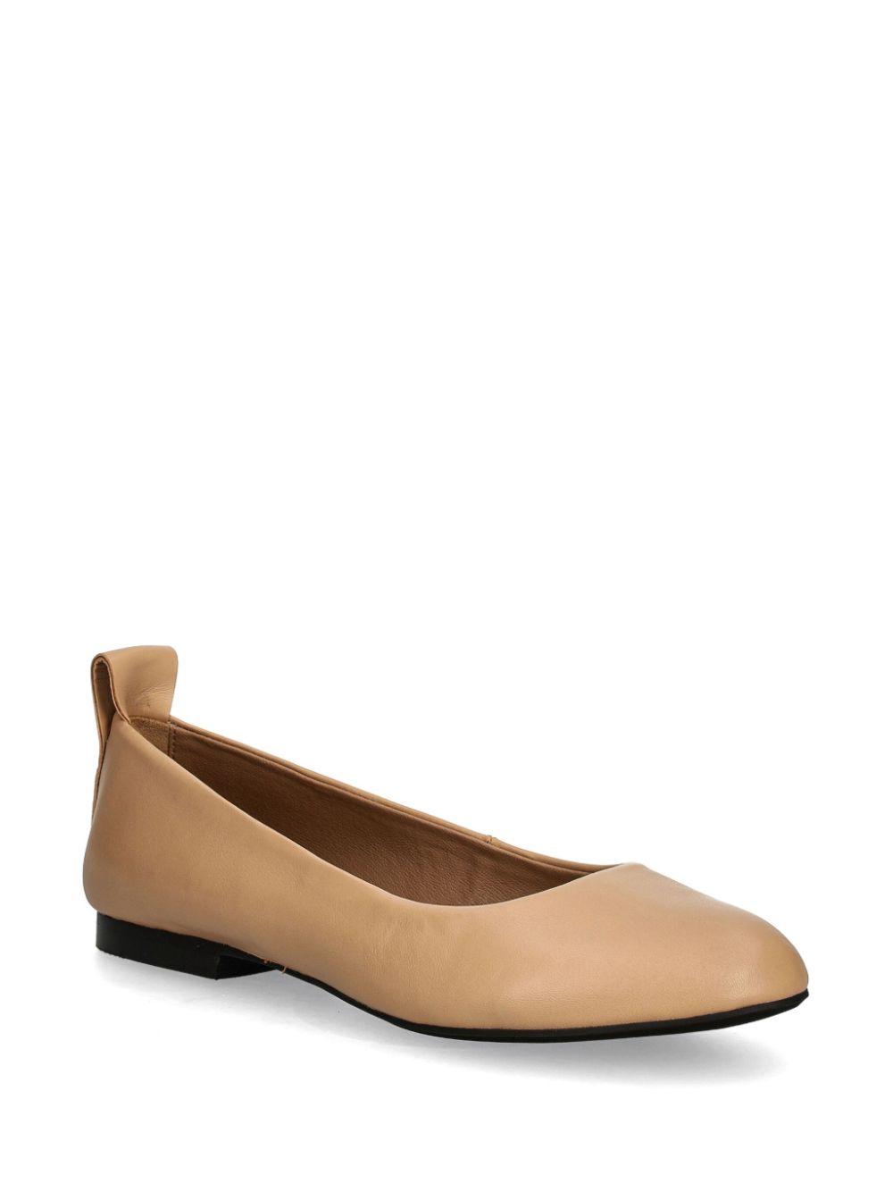 BOSS Leren ballerina's - Beige