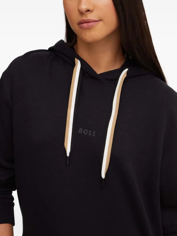 BOSS logo-print Hoodie Black FARFETCH IN