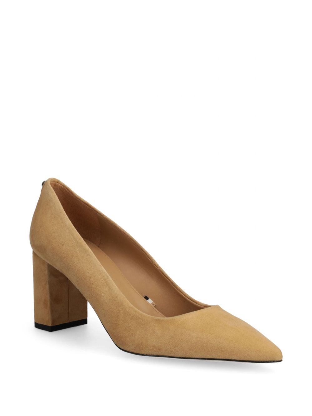 Shop Hugo Boss Leather Pumps In Neutrals