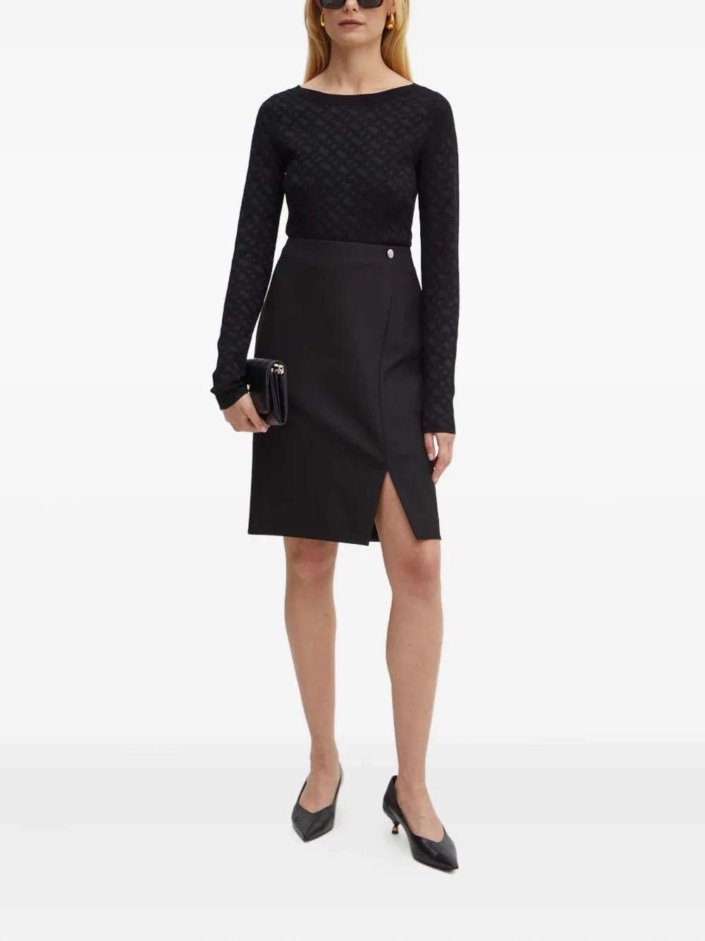 BOSS patterned long-sleeve sweater | Jumpers | Image 2