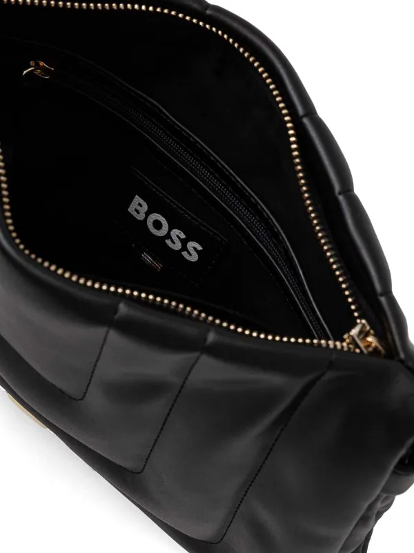 BOSS logo-plaque Crossbody Bag | Black | FARFETCH