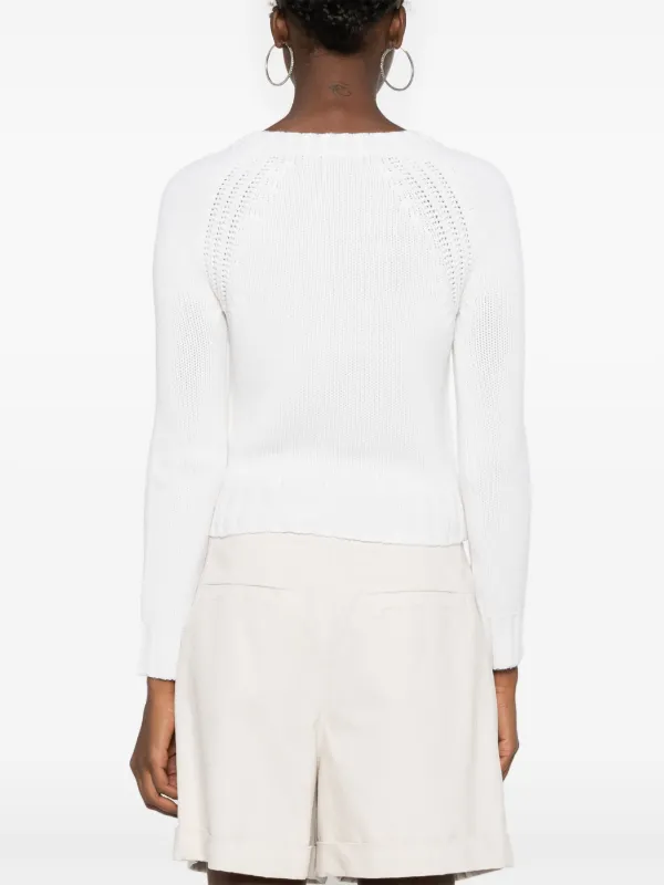 Tシャツ・カットソー MAX MARA White Cashmere Cancan Sweater Max Mara Cancan Sweater | White | FARFETCH JO