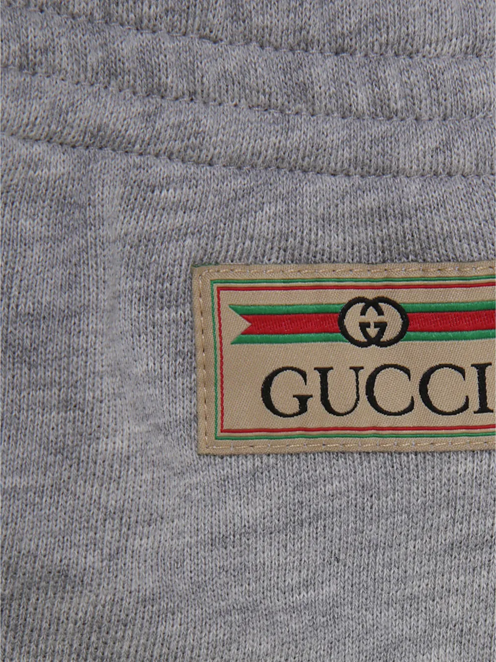 Gucci Kids Vilten trainingsbroek met logo-applicatie Grijs