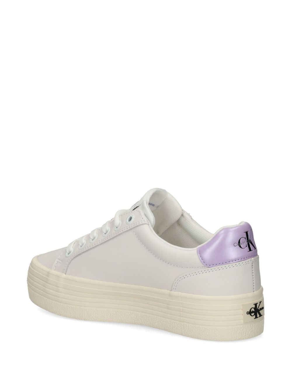 Calvin Klein Jeans logo-print leather sneakers White