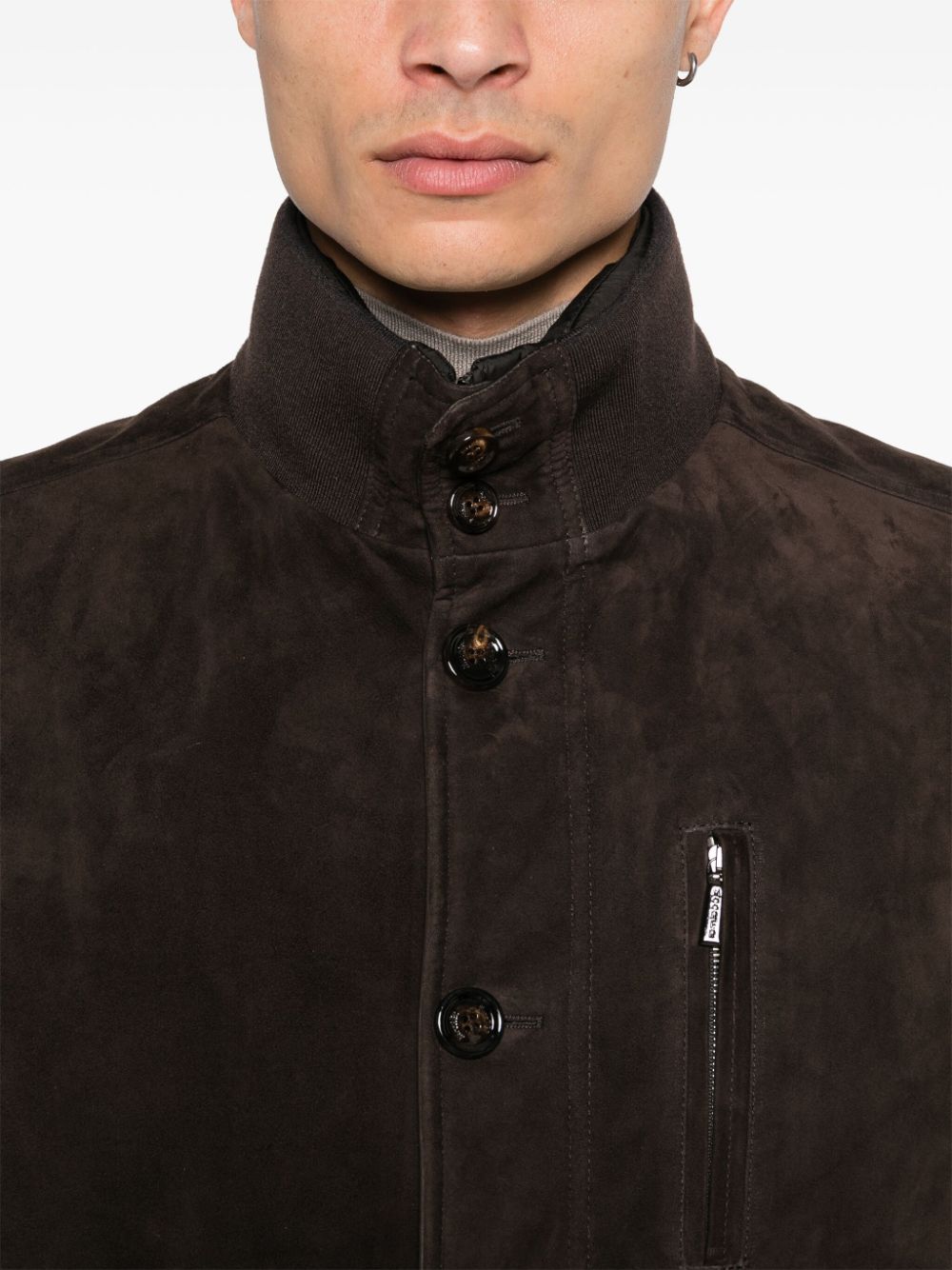 Shop Moorer Adelsio Jacket In Brown