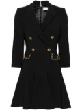 Elisabetta Franchi groumette-chain coat dress - Black