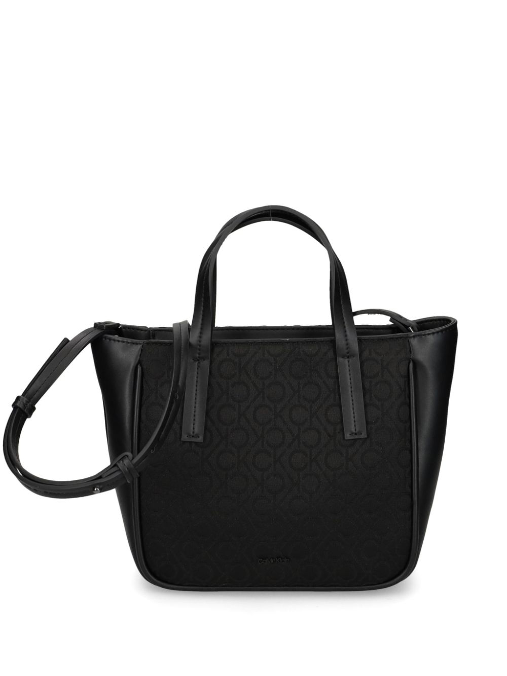 Calvin Klein monogram-jacquard tote bag – Black