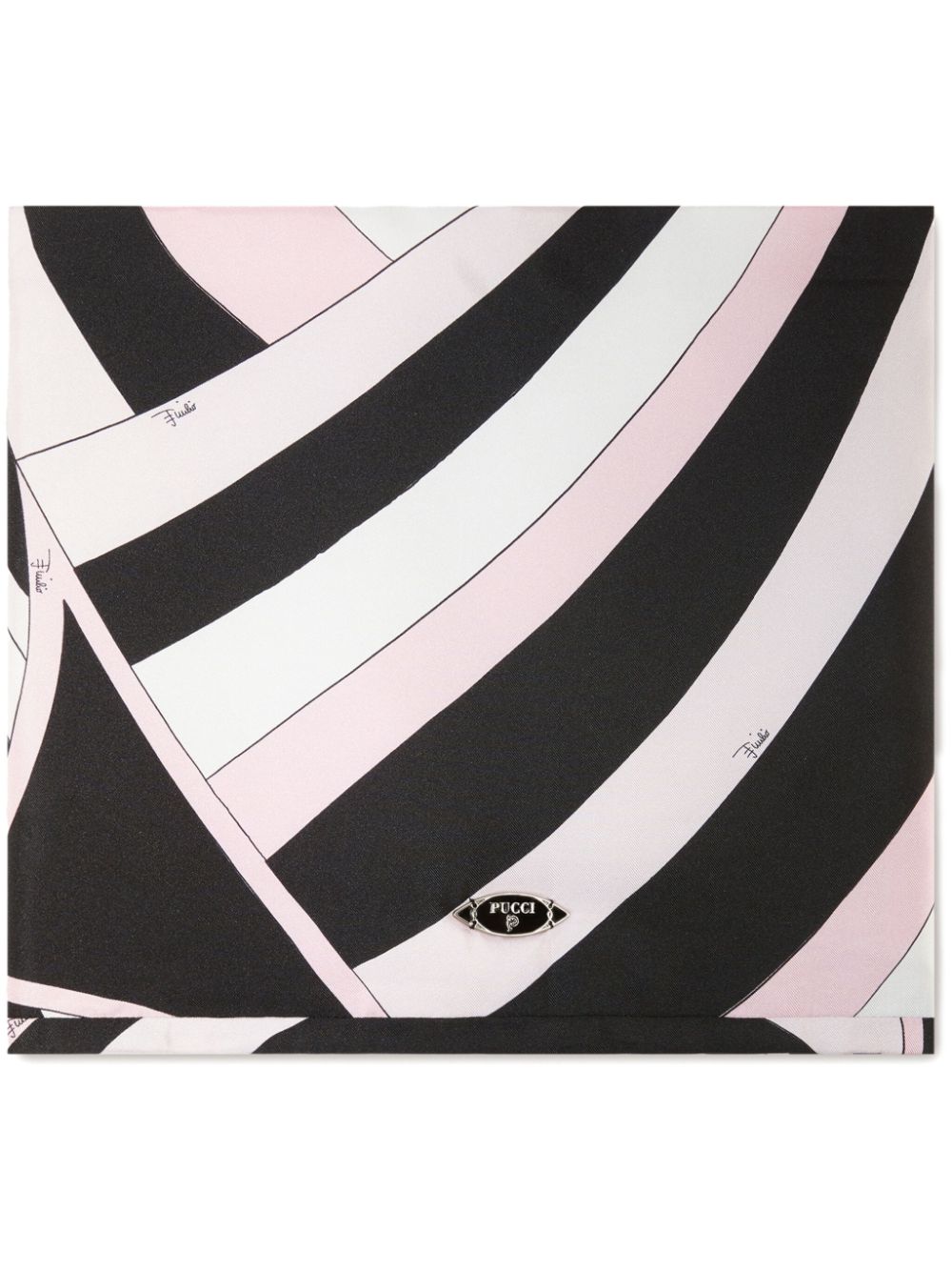 Iride-print silk scarf