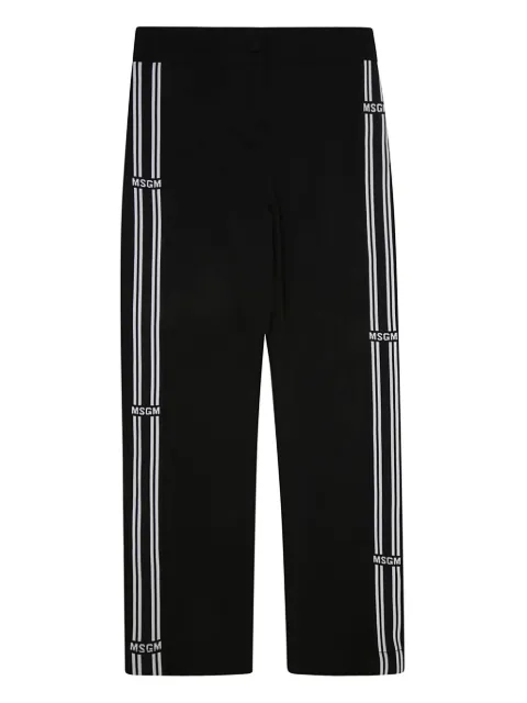 MSGM Kids pants con rayas laterales