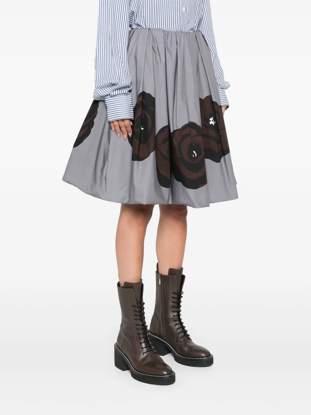 MNII RUCHED POPLIN MINI SKIRT
