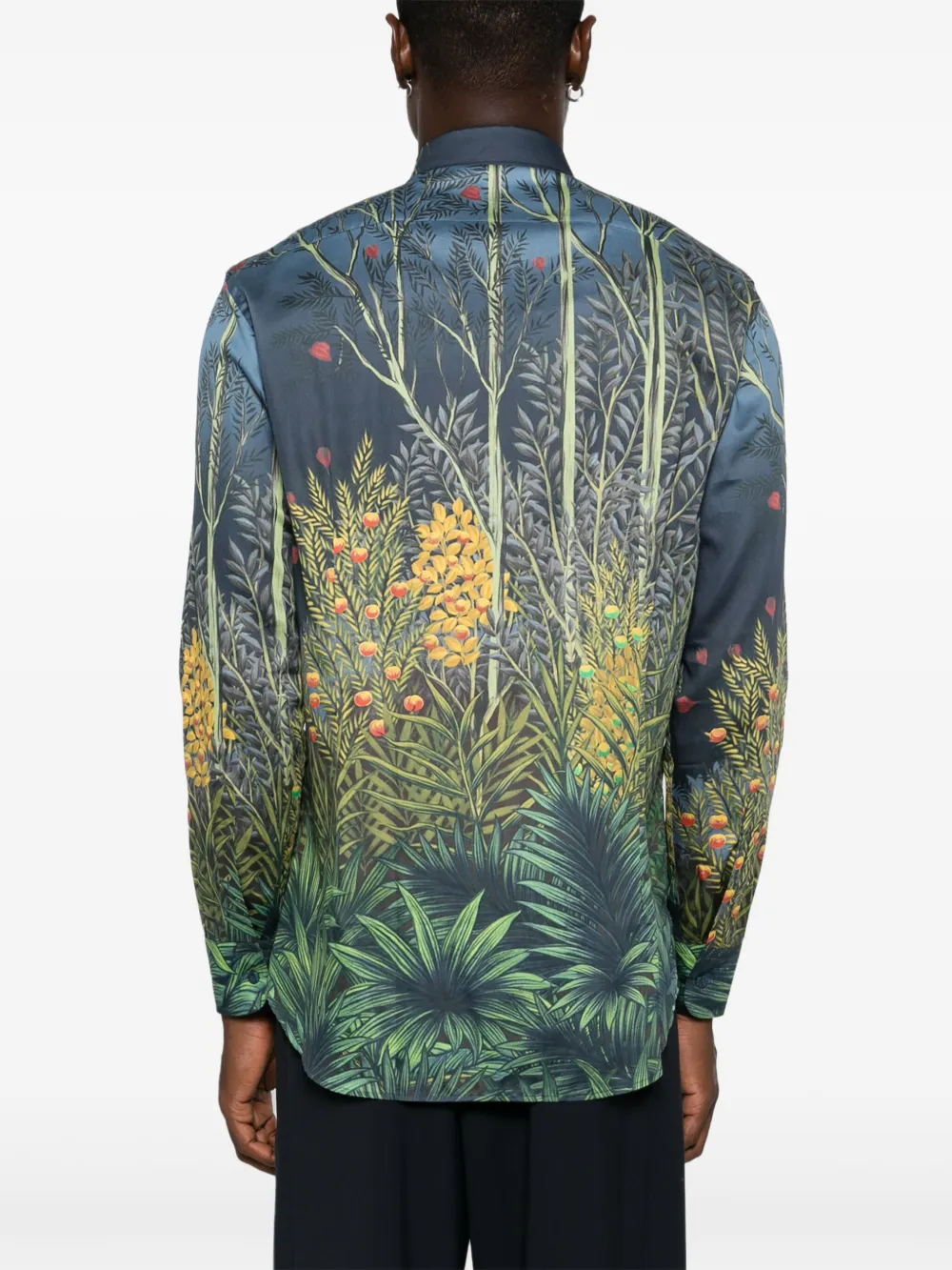 ETRO Katoenen overhemd met print Blauw