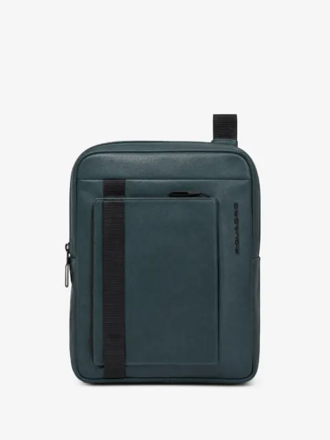 PIQUADRO Borsa messenger con logo goffrato