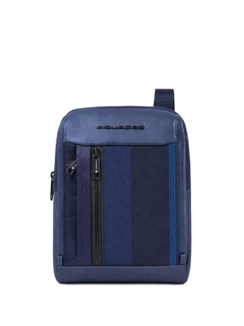PIQUADRO mochila tipo mensajero con placa del logo