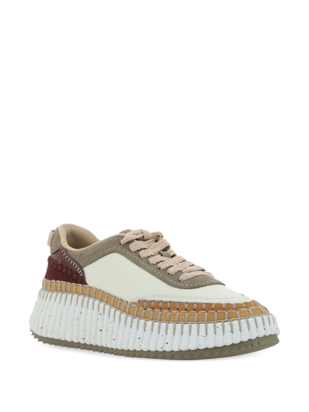 Shop Chloé Nama Sneakers In Neutrals