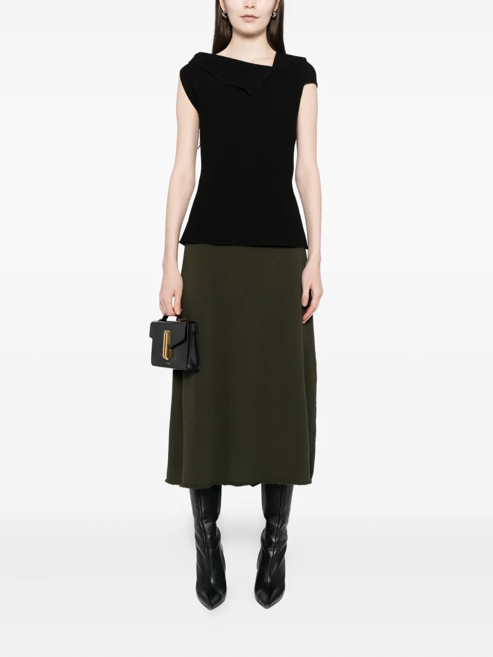 Eileen Fisher A Line Skirt In Green