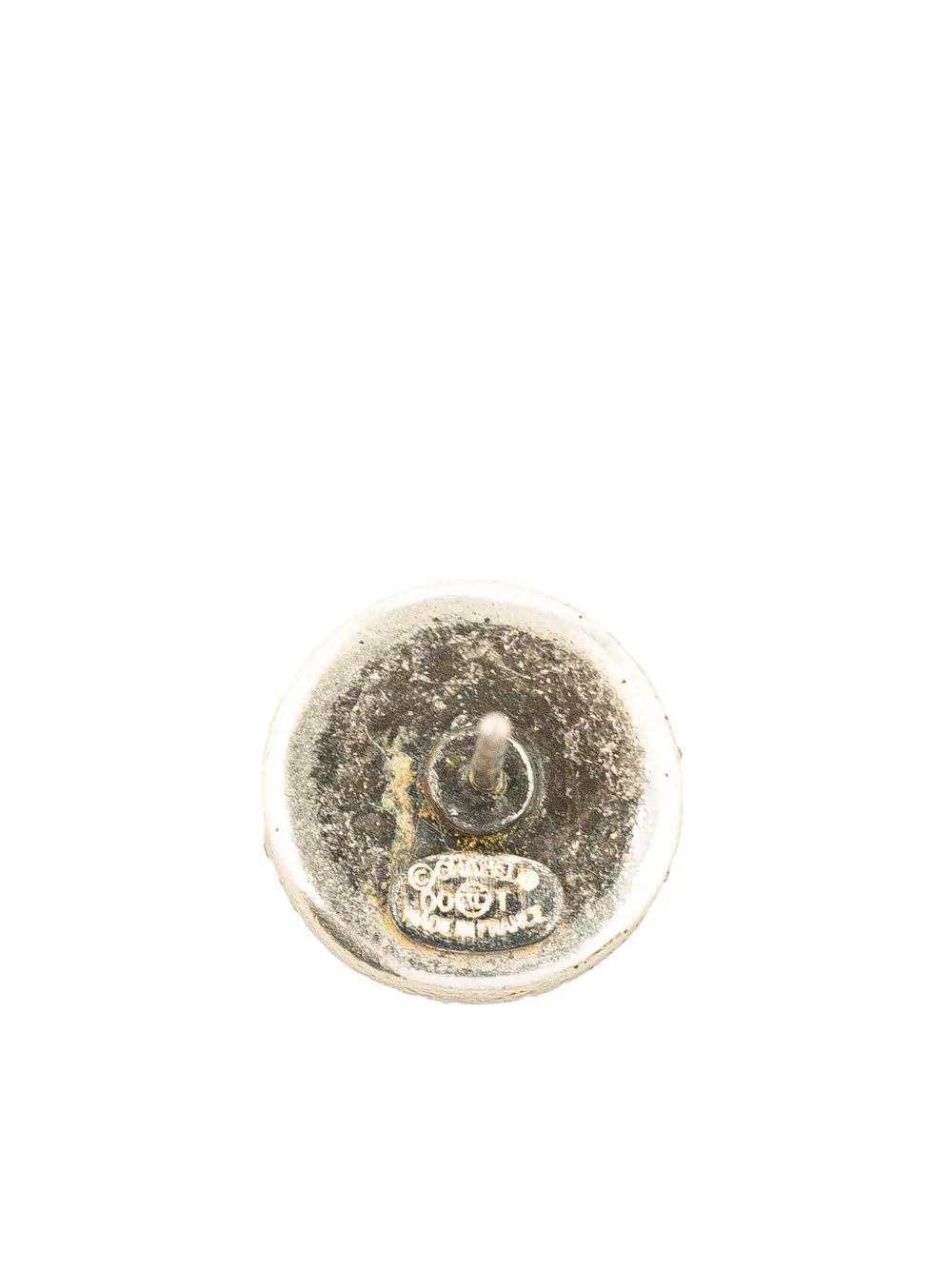CHANEL Pre-Owned 2000 Silver CC Logo Push Back costume earrings - Zilver