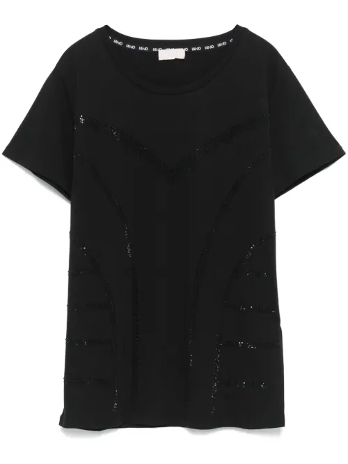 T-shirt à ornements strassés - LIU JO - Modalova
