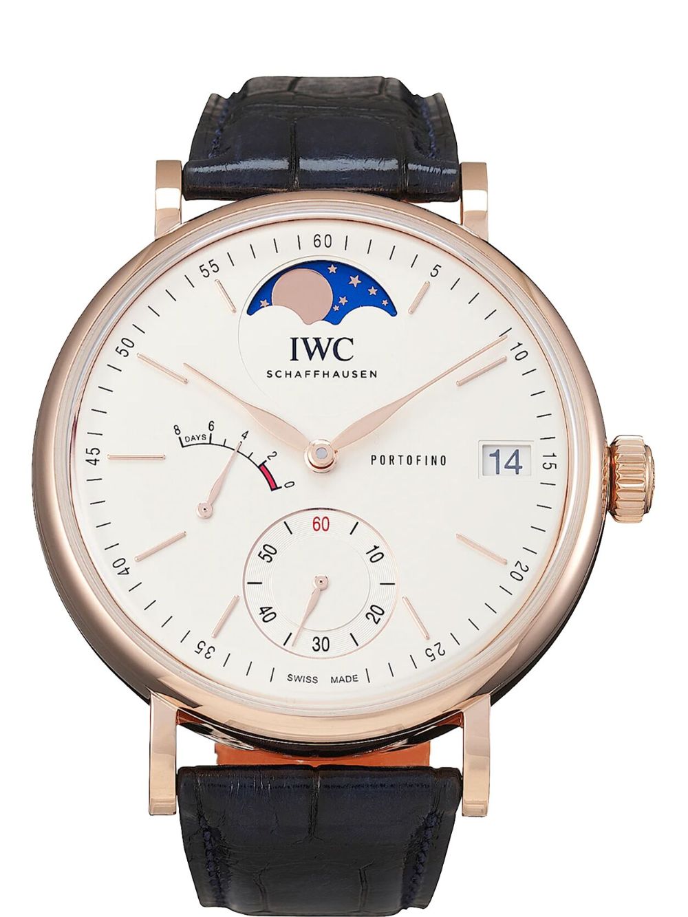 IWC Schaffhausen Ongedragen Portofino Hand-Wound Moon Phase 45mm horloge - Wit