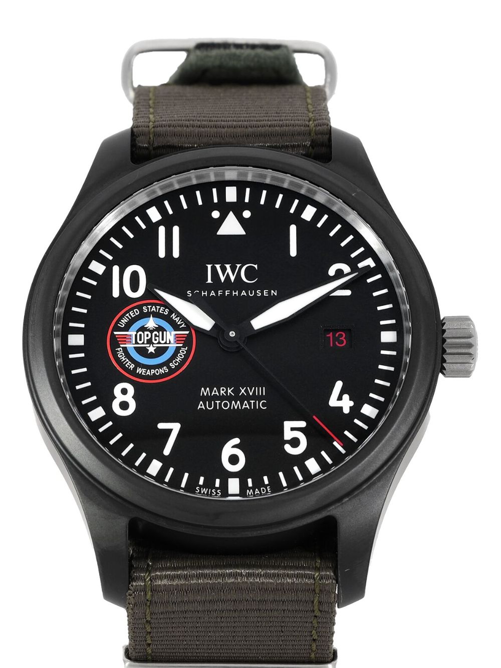 IWC Schaffhausen Ongedragen Pilot's Watch Mark XVIII Top Gun Edition SFTI 41mm horloge - Zwart