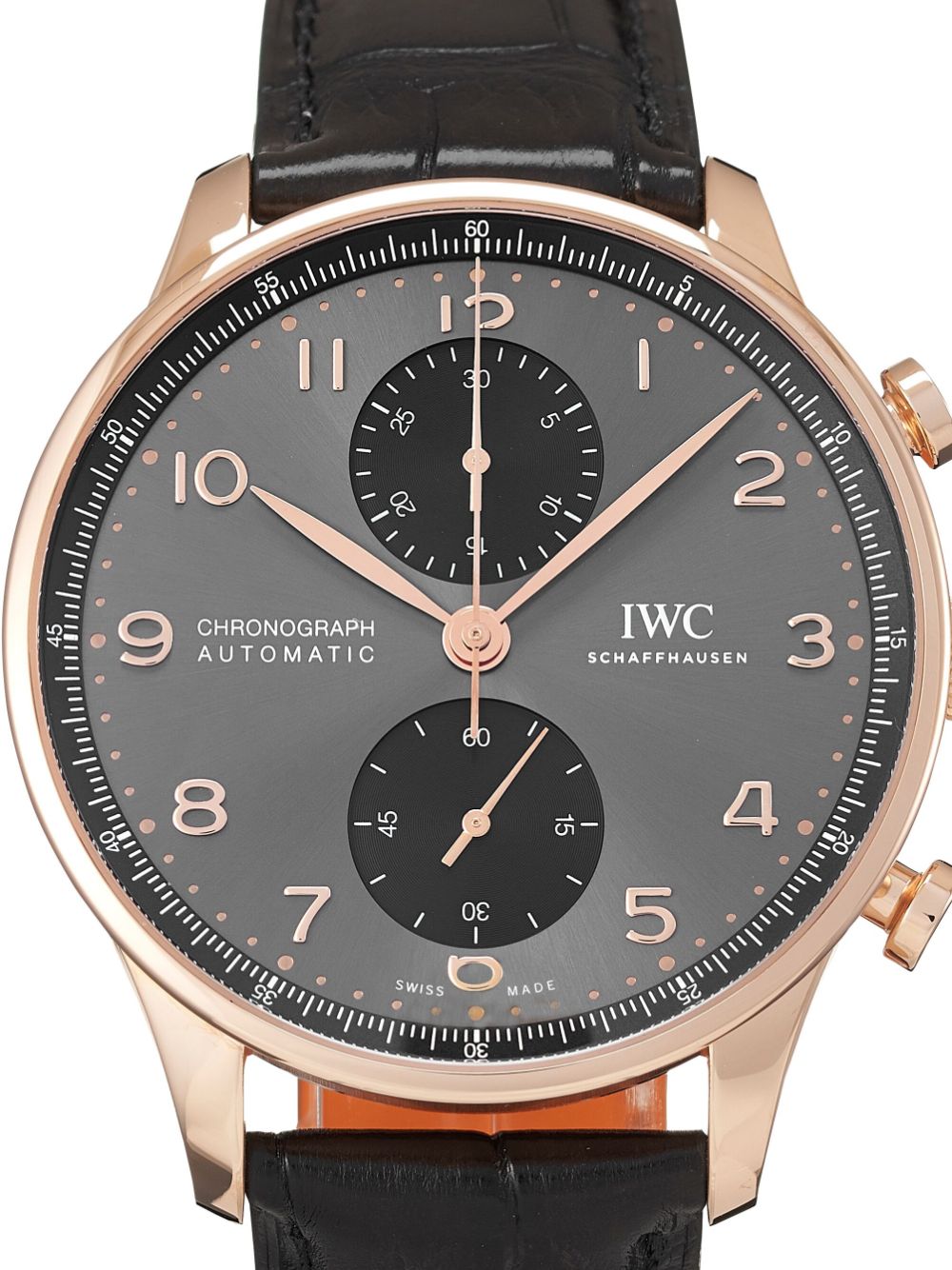 IWC Schaffhausen Ongedragen Portugieser Chronograph 41mm horloge - Zwart