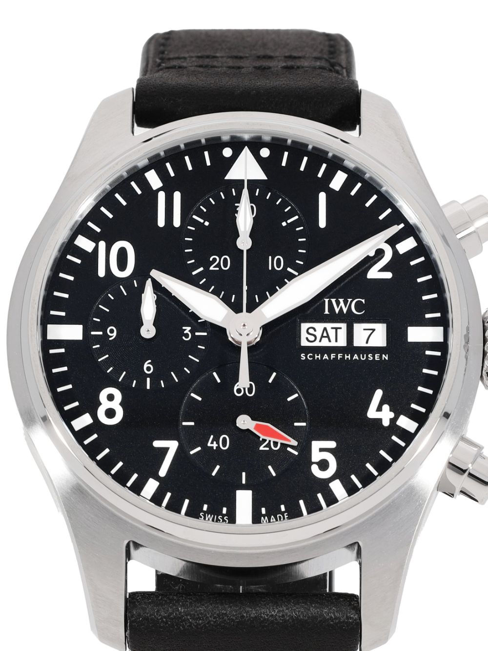 IWC Schaffhausen Ongedragen Pilot's Watch Chronograph 41mm horloge - Zwart