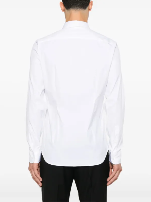 gucci men's white dress shirt Gucci - White Slim-Fit Cotton-Poplin Shirt - Men