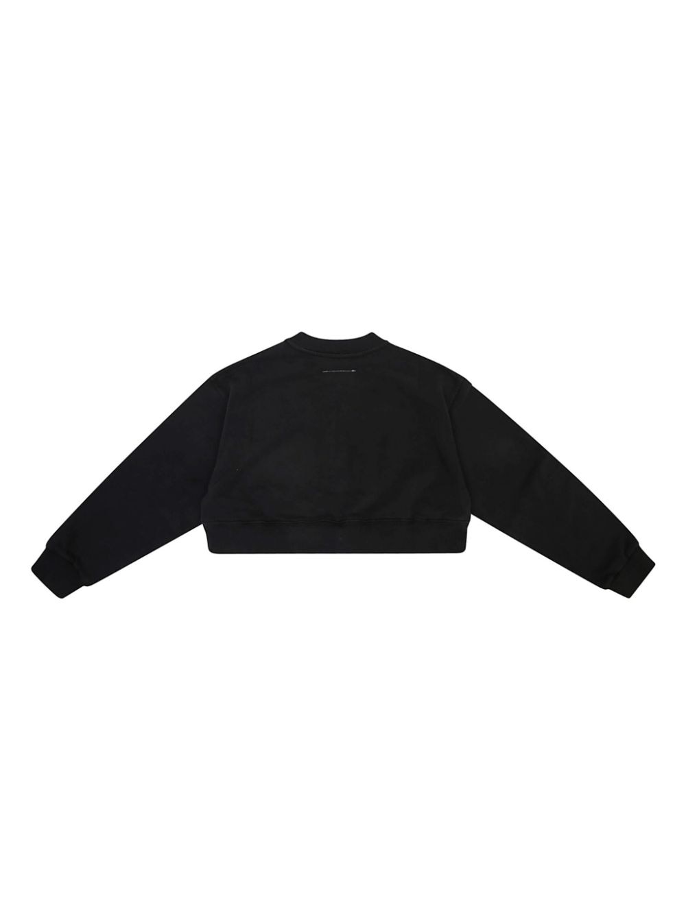 MM6 Maison Margiela Kids numbers-motif cropped sweatshirt - Zwart