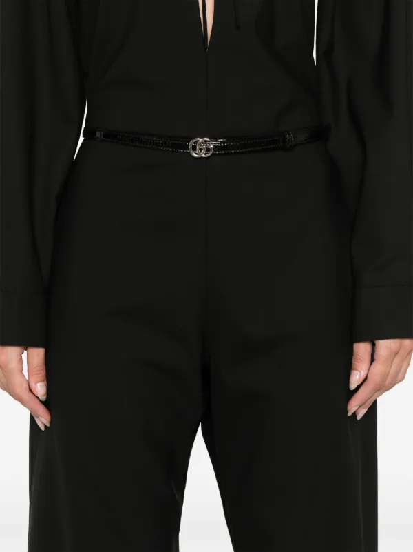 Gucci Jumpsuit Mit Schlussellochausschnitt Schwarz FARFETCH DE