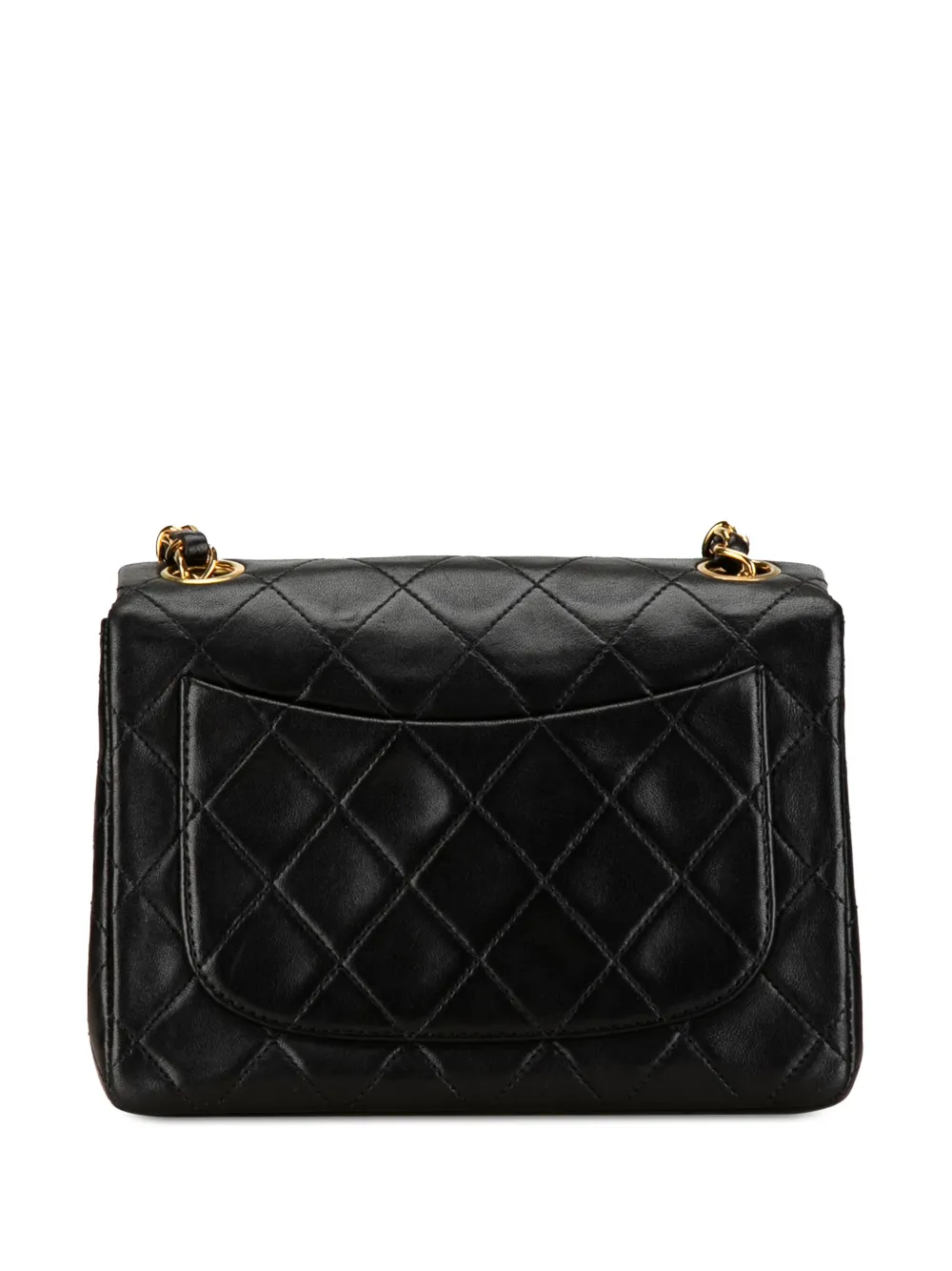 CHANEL Pre-Owned 1991-1994 Mini Square Classic Lambskin Single Flap crossbody bag - Zwart