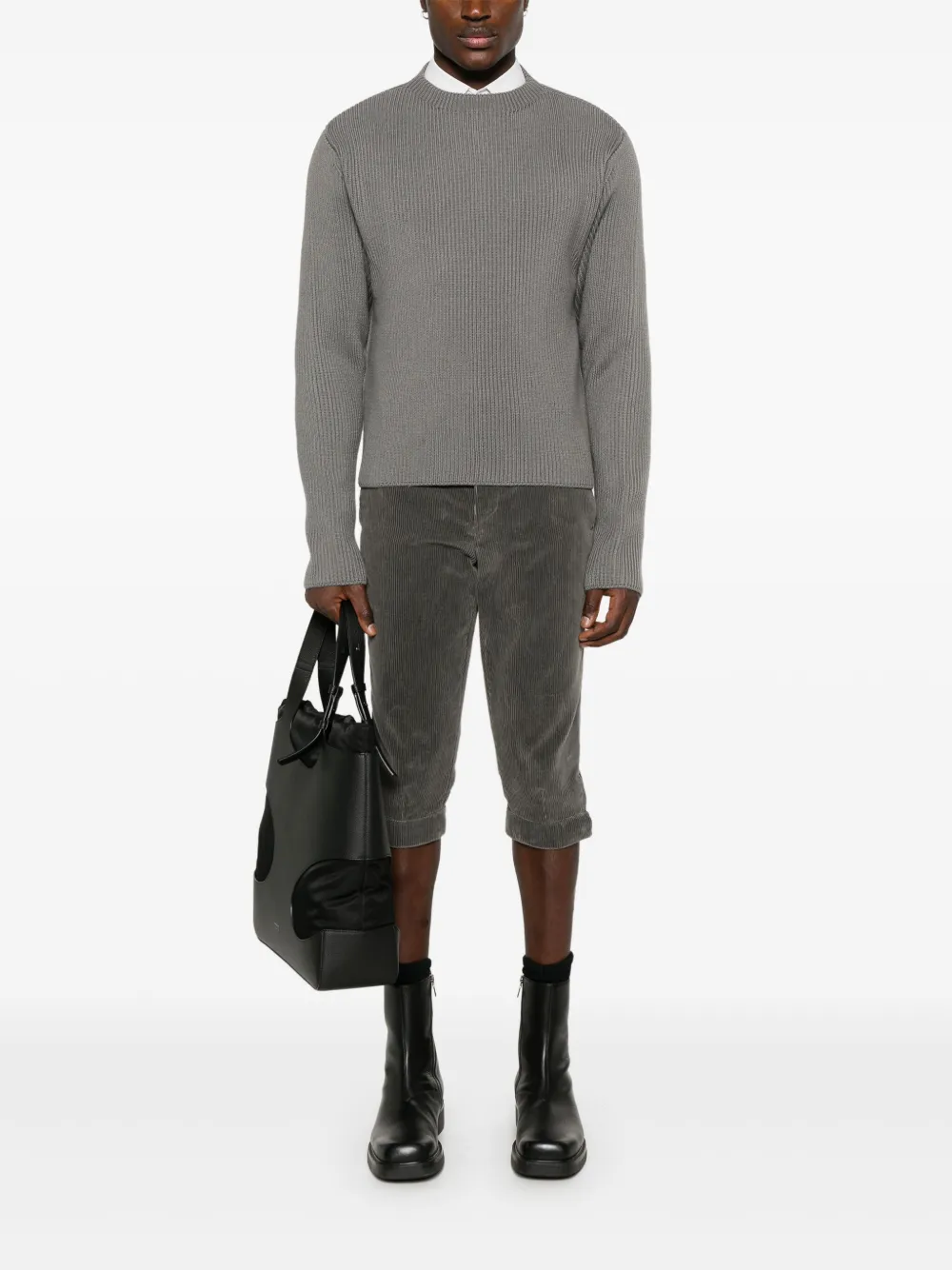 Rier Ribfluwelen shorts - Grijs