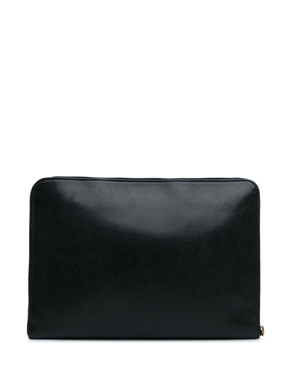 CHANEL Pre-Owned 1994-1996 CC Caviar Documents Portfolio clutch bag - Zwart