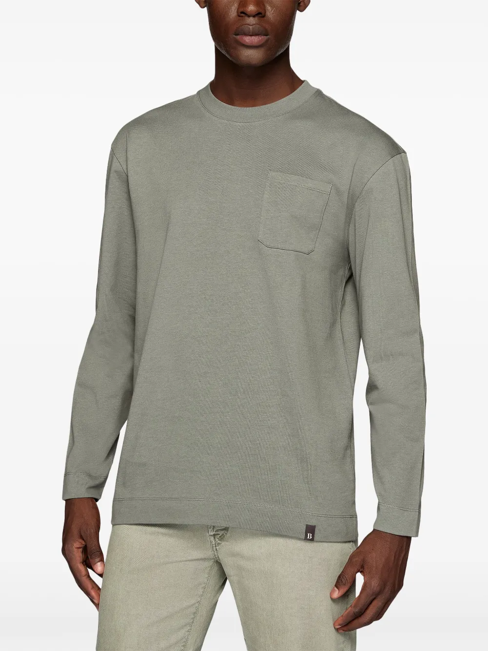 Boggi Milano T-shirt met ronde hals Groen