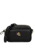 Lauren Ralph Lauren logo-lettering leather cross body bag - Black