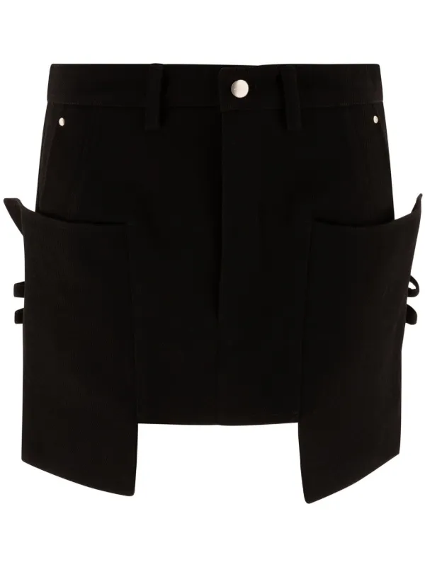 スカート RICK OWENS Women Mini Skirts RP01E7619RIBM09 Black Mini Skirt in Black – SVRN